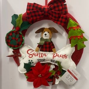 COPY - Holiday dog themed Christmas wreath